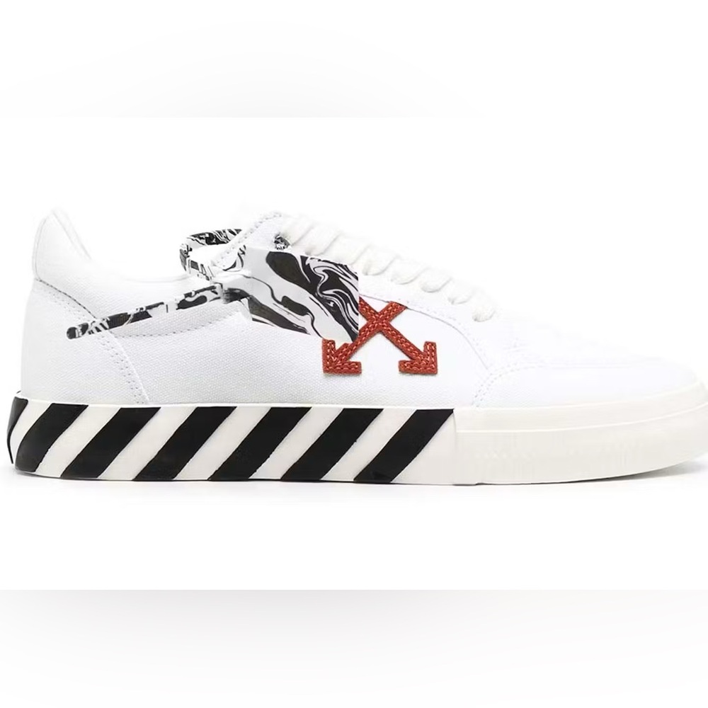OFF-WHITE Vulc Low White Red Arrow Sneakers